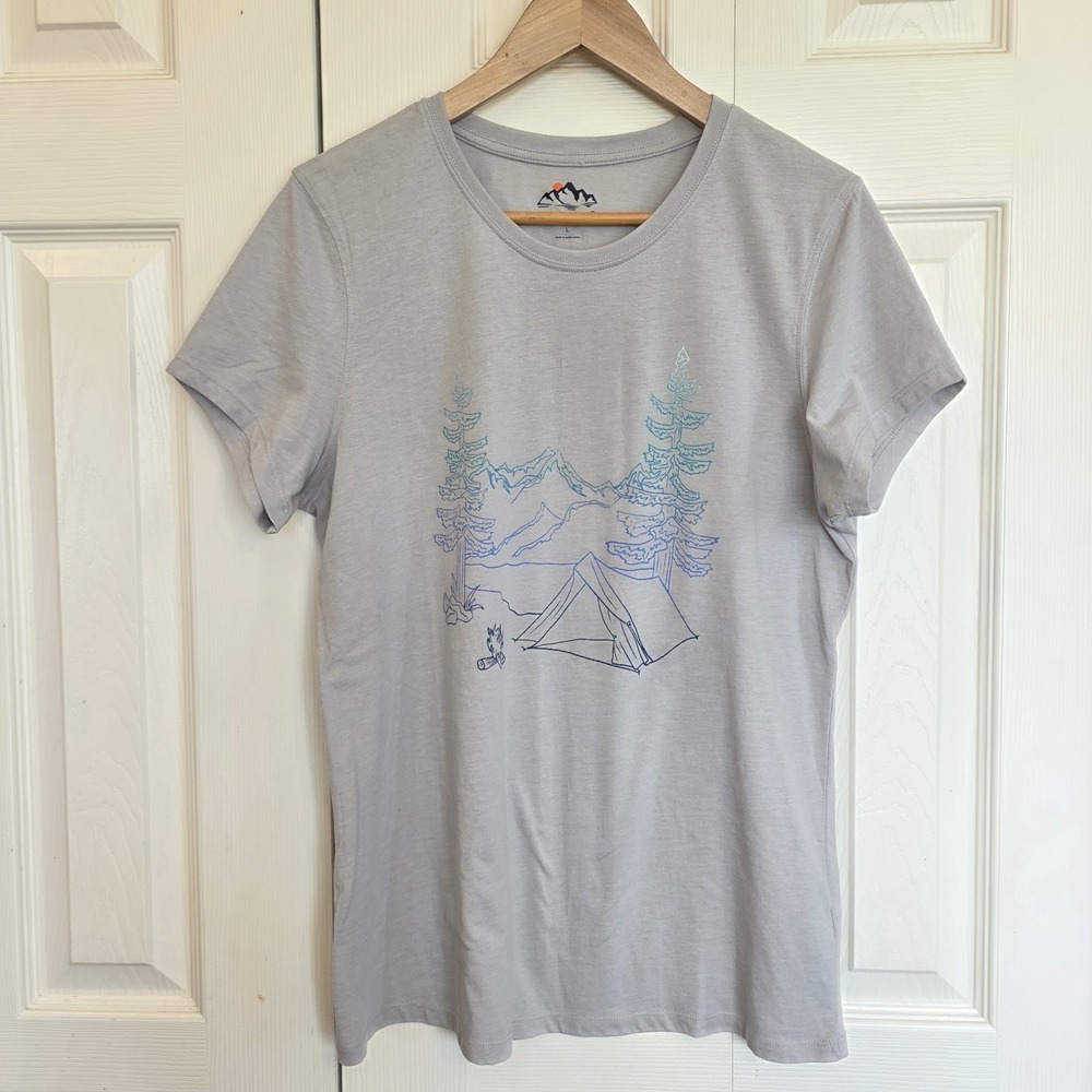 Mountain And Isles Montauk Short Sleeve T-Shirt Wilderness Camping Women's‎ Lg